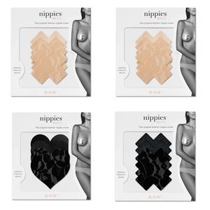 B-SIX NIPPIES BASICS LACE NIPPLE COVERS - 4 PACK - SIZE C